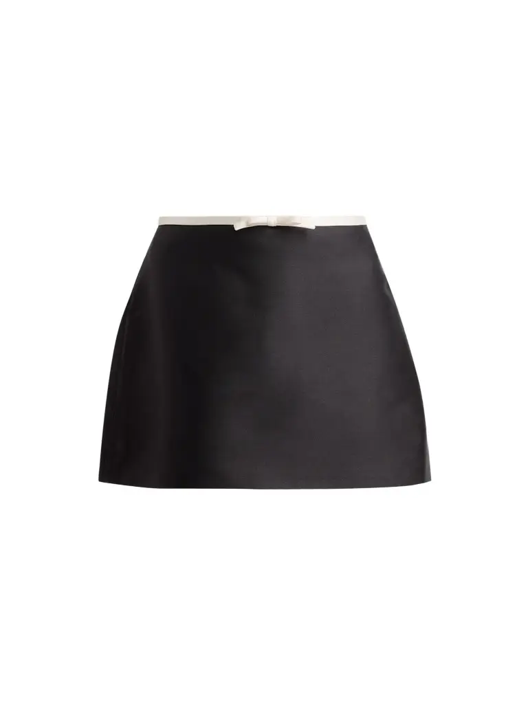 Women's Viana Contrast Bow Twill Mini Skirt Women's Viana Contrast Bow Twill Mini Skirt