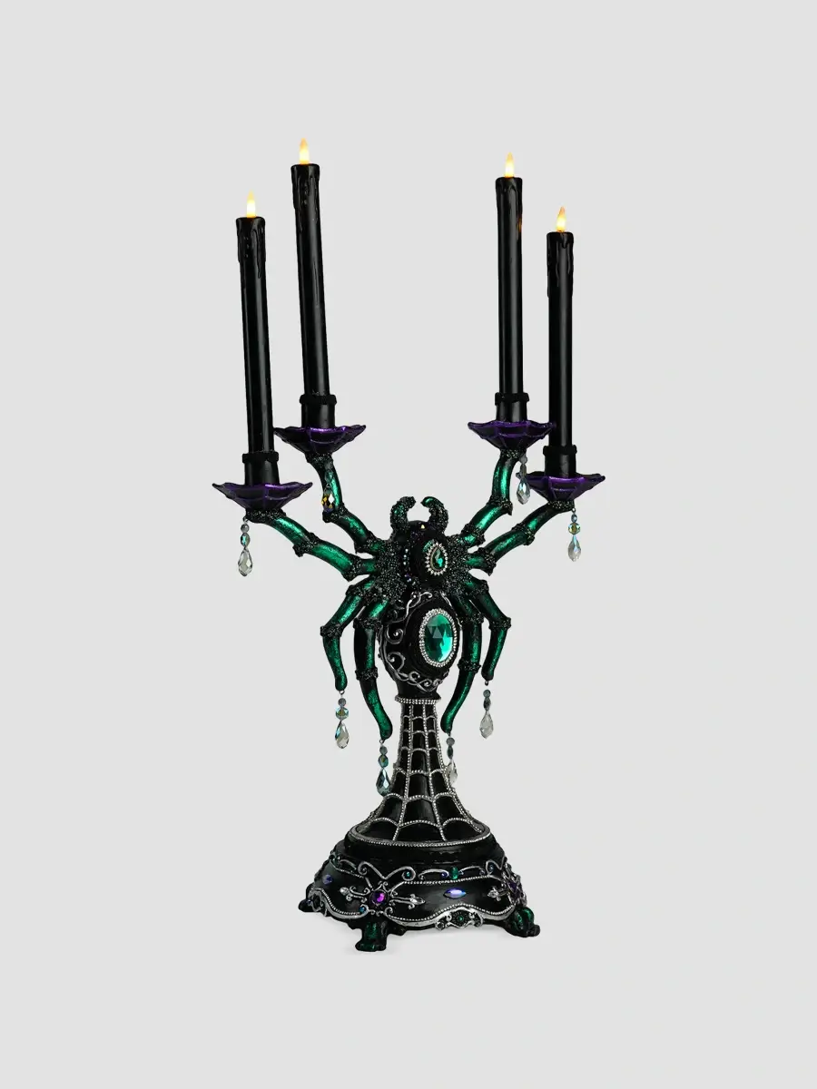 Katherine 's Collection Enchanted Emerald Widow Spider Candelabra | Thumbnail 2 Katherine 's Collection Enchanted Emerald Widow Spider Candelabra | Thumbnail 2