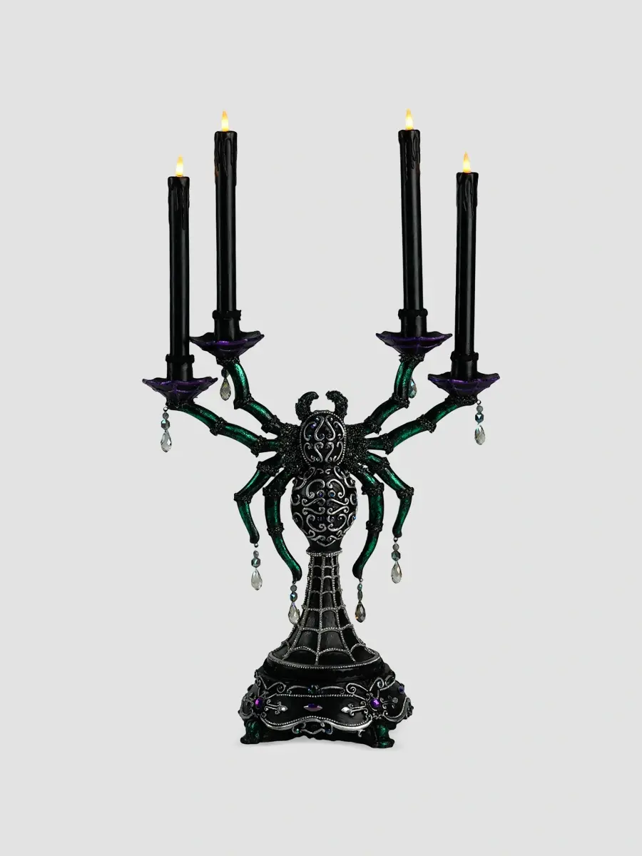 Katherine 's Collection Enchanted Emerald Widow Spider Candelabra | Thumbnail 3 Katherine 's Collection Enchanted Emerald Widow Spider Candelabra | Thumbnail 3