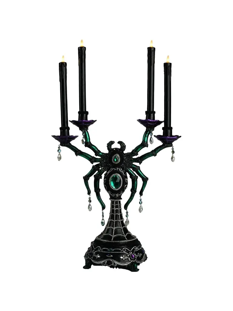 Enchanted Emerald Widow Spider Candelabra Enchanted Emerald Widow Spider Candelabra