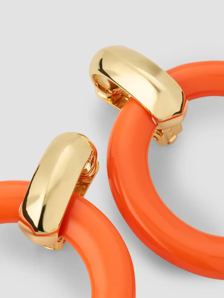 KENNETH JAY LANE Women's 18K-Gold-Plated & Simulated Coral Door Knocker Clip-On Earrings | Thumbnail 4 KENNETH JAY LANE Women's 18K-Gold-Plated & Simulated Coral Door Knocker Clip-On Earrings | Thumbnail 4