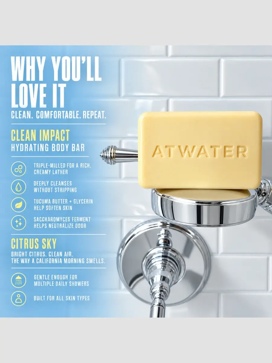 Atwater Clean Impact Hydrating Body & Cleansing Bar | Thumbnail 2 Atwater Clean Impact Hydrating Body & Cleansing Bar | Thumbnail 2