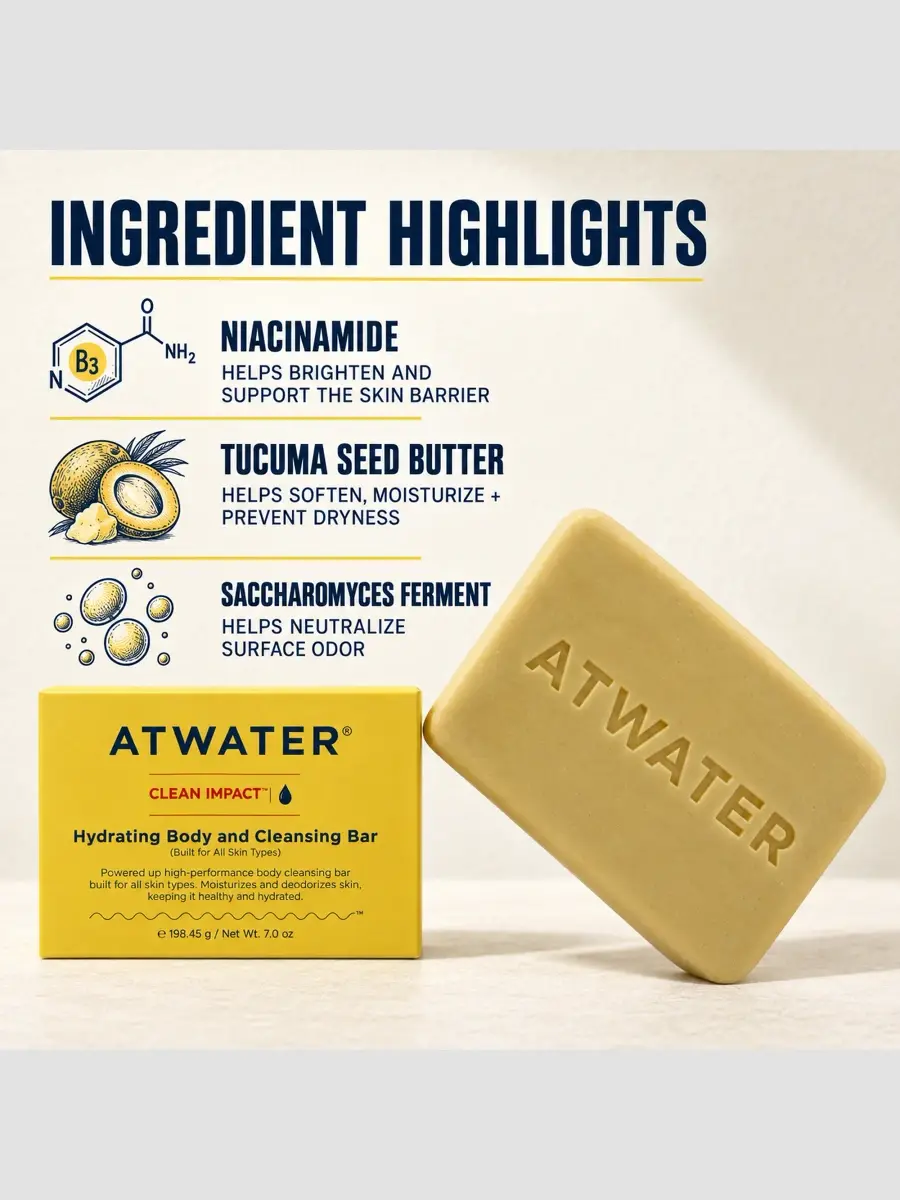 Atwater Clean Impact Hydrating Body & Cleansing Bar | Thumbnail 3 Atwater Clean Impact Hydrating Body & Cleansing Bar | Thumbnail 3