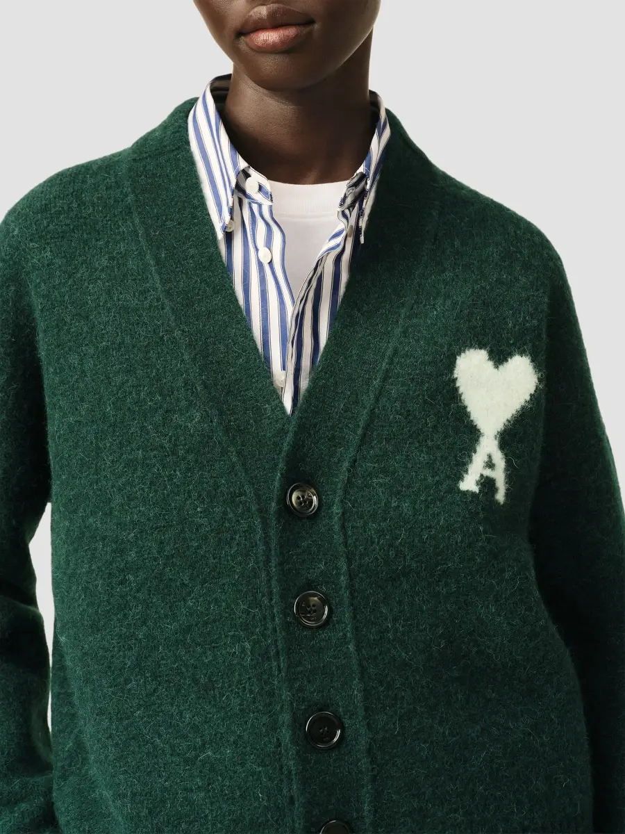 AMI PARIS Women's Ami de Coeur Alpaca-Wool Cardigan | Thumbnail 5
