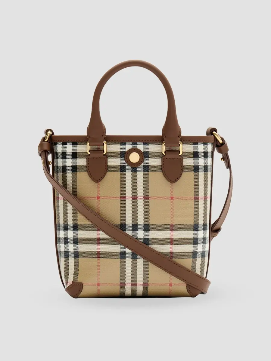 Burberry Women's Check Canvas Tote Bag | Thumbnail 2 Burberry Women's Check Canvas Tote Bag | Thumbnail 2