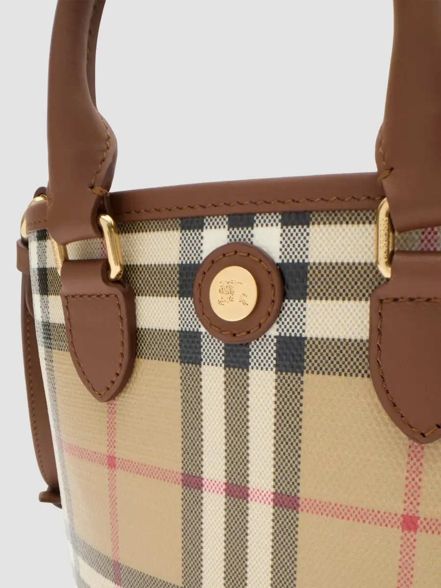 Burberry Women's Check Canvas Tote Bag | Thumbnail 3 Burberry Women's Check Canvas Tote Bag | Thumbnail 3