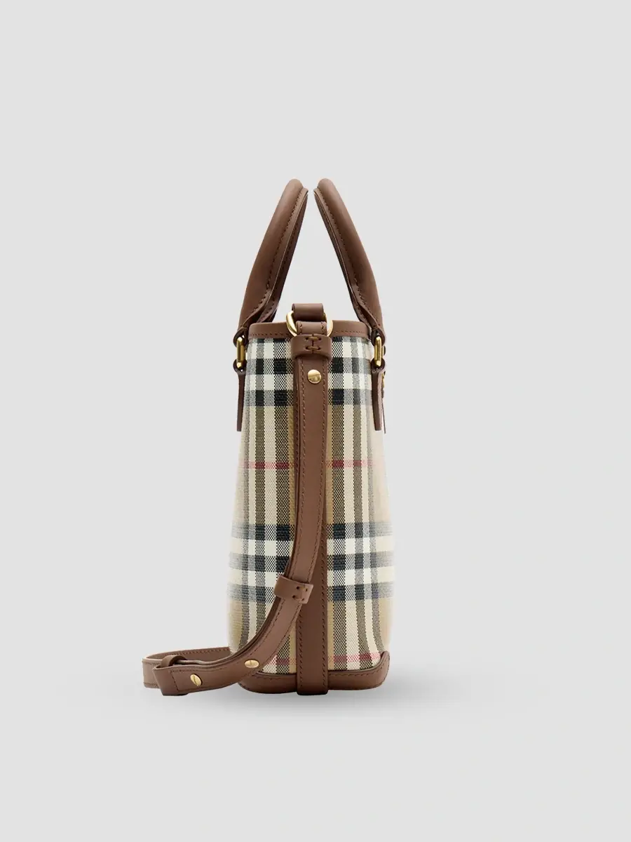 Burberry Women's Check Canvas Tote Bag | Thumbnail 4 Burberry Women's Check Canvas Tote Bag | Thumbnail 4