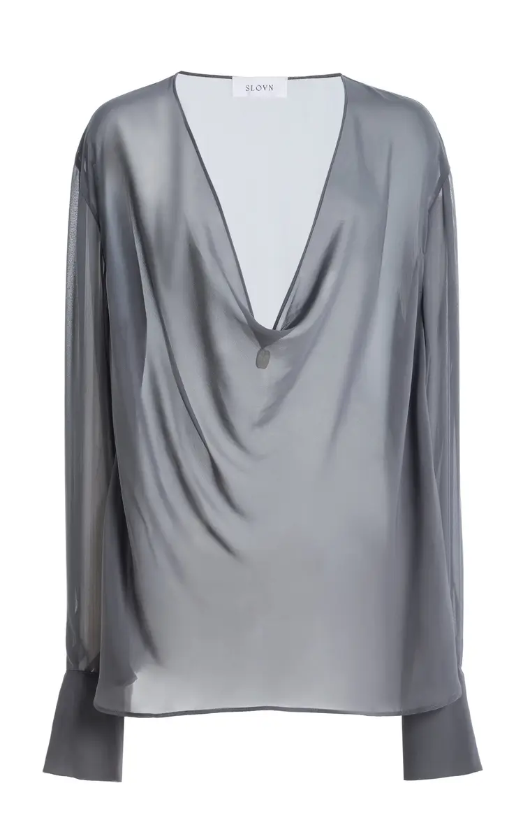 SLOAN Exclusive Semi-Sheer Chiffon Top | Thumbnail 2 SLOAN Exclusive Semi-Sheer Chiffon Top | Thumbnail 2