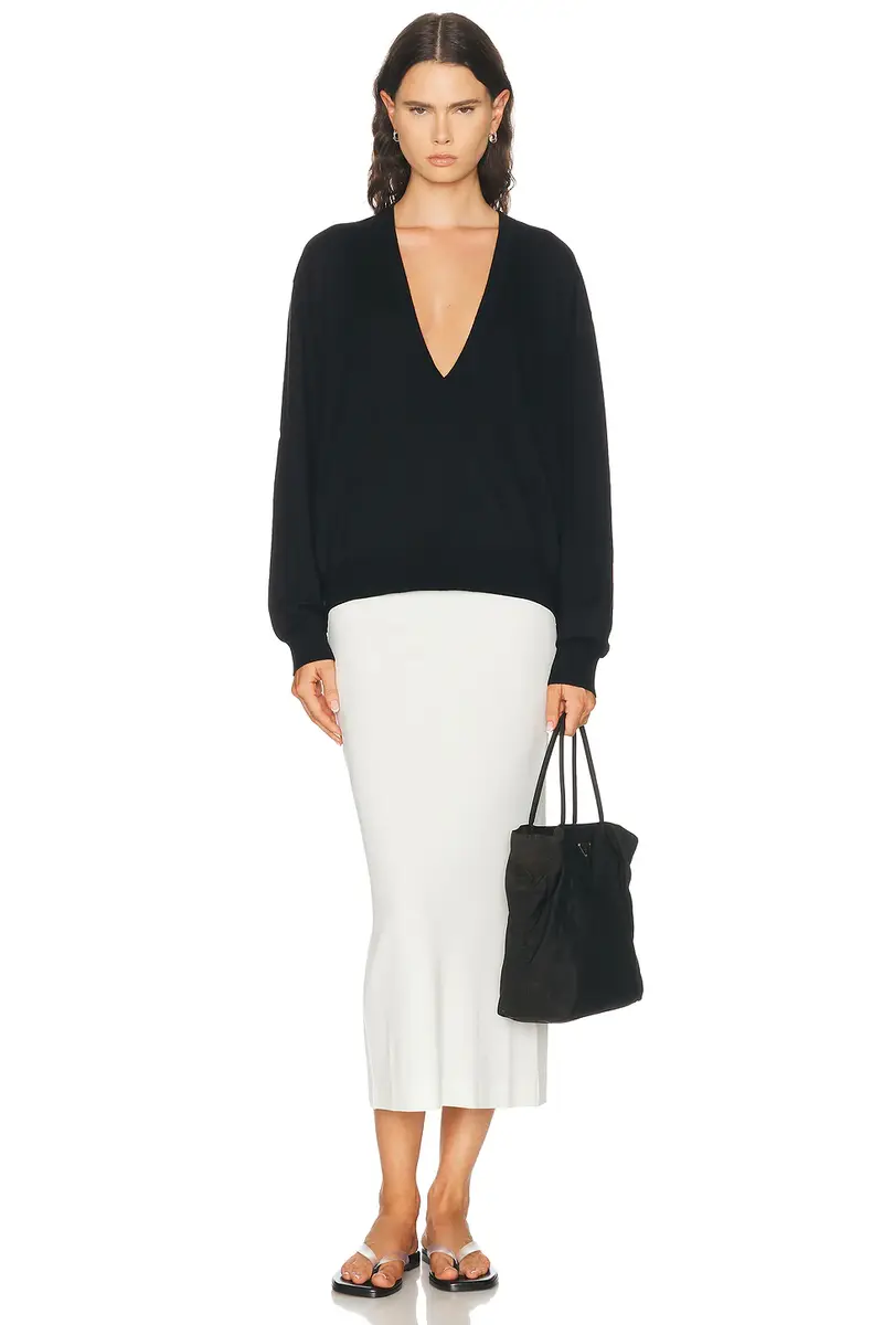 EAVES Devyn V Neck Sweater | Thumbnail 4 EAVES Devyn V Neck Sweater | Thumbnail 4