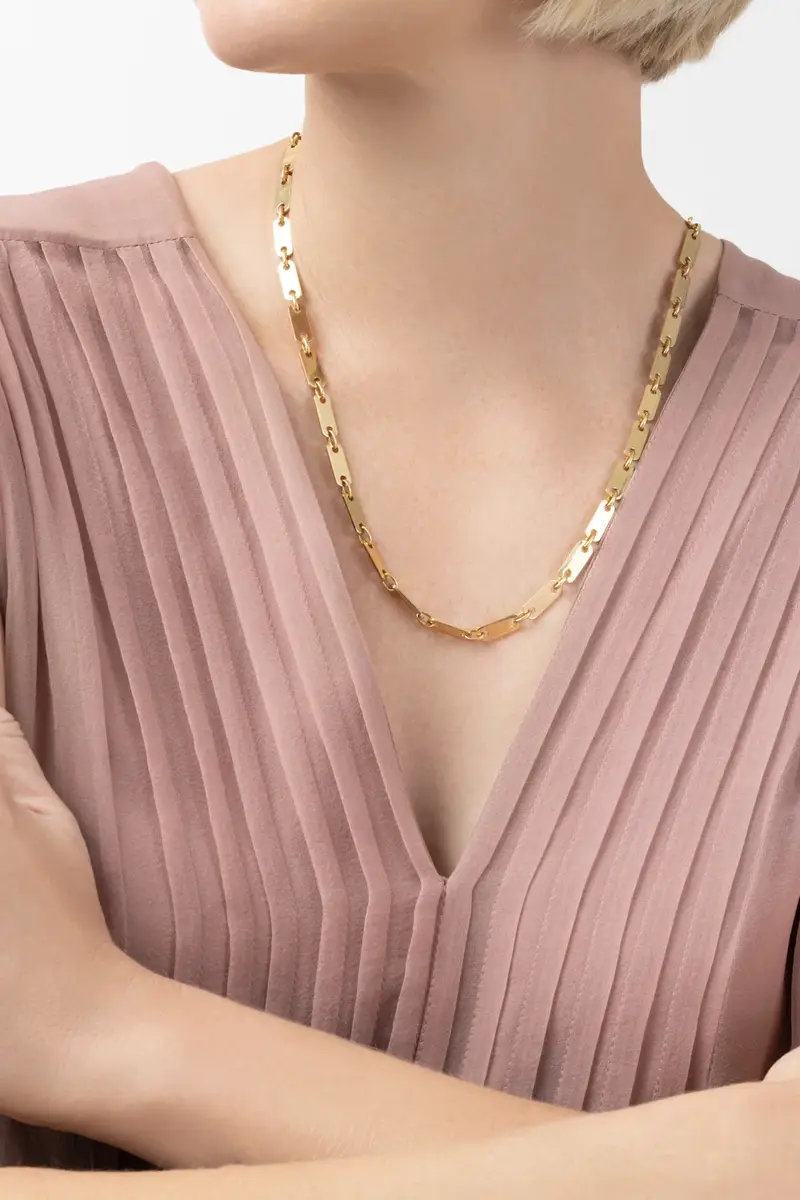 SIDNEY GARBER Flat Link Tab Chain Necklace - 27in | Thumbnail 2 SIDNEY GARBER Flat Link Tab Chain Necklace - 27in | Thumbnail 2