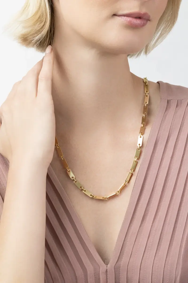 SIDNEY GARBER Flat Link Tab Chain Necklace - 27in | Thumbnail 4 SIDNEY GARBER Flat Link Tab Chain Necklace - 27in | Thumbnail 4