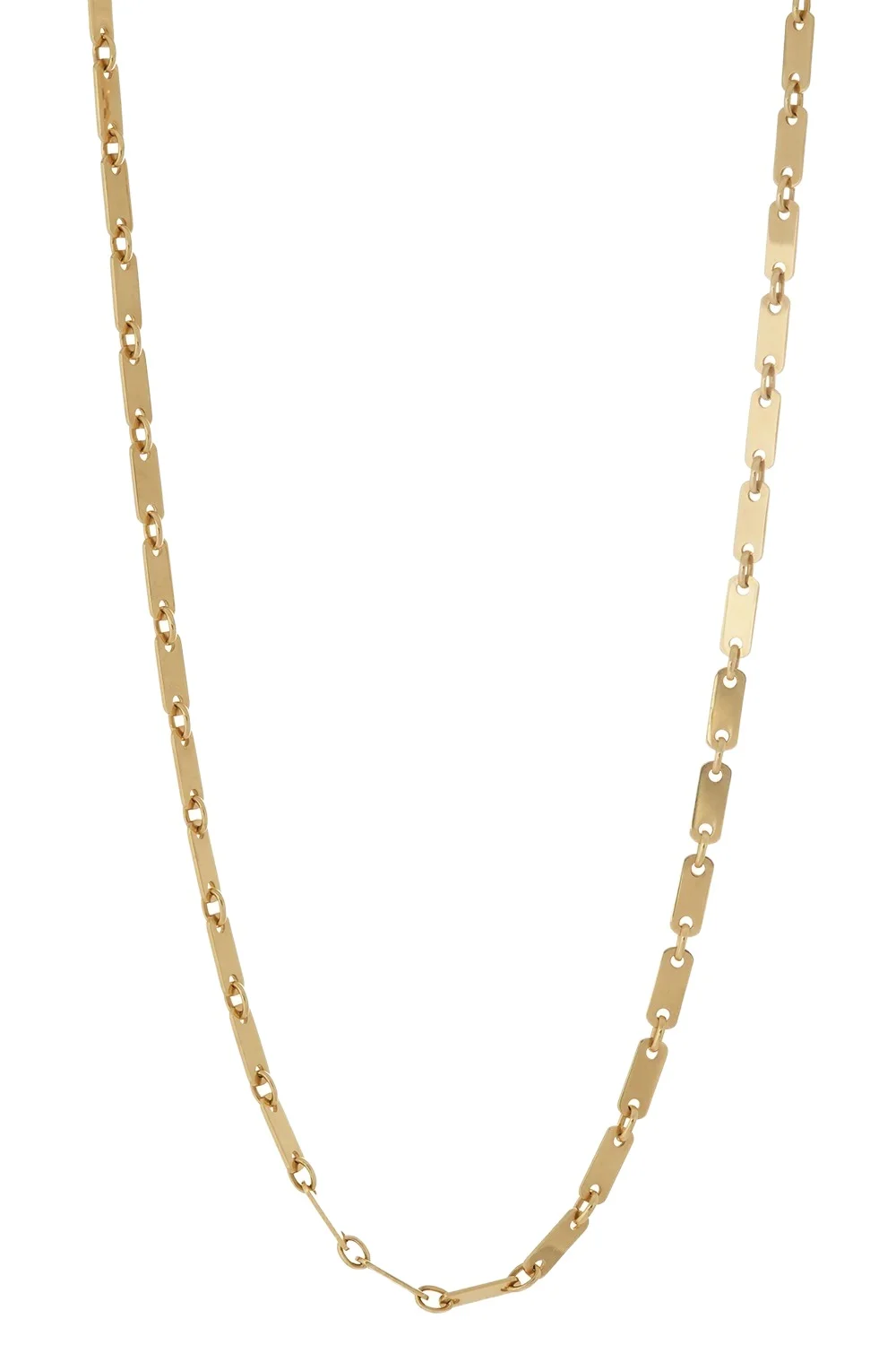 SIDNEY GARBER Flat Link Tab Chain Necklace - 27in
