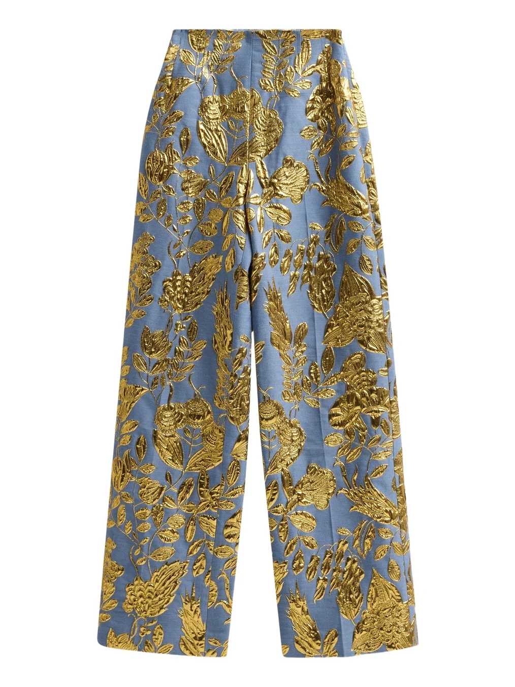 Lela Rose Women's Floral Metallic Fil Coupé Straight-Leg Pants