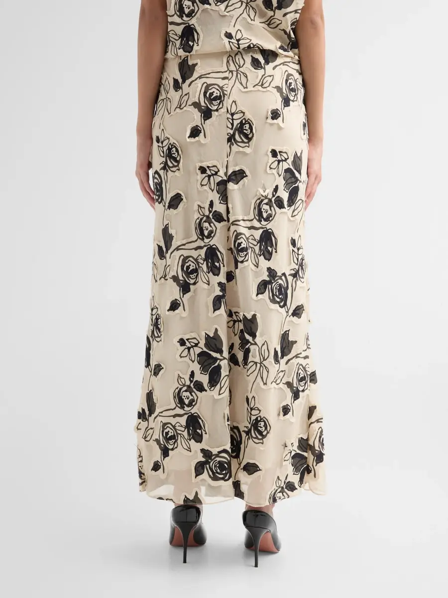 Lela Rose Women's Sophie Floral Burnout Chiffon Maxi Skirt | Thumbnail 3 Lela Rose Women's Sophie Floral Burnout Chiffon Maxi Skirt | Thumbnail 3