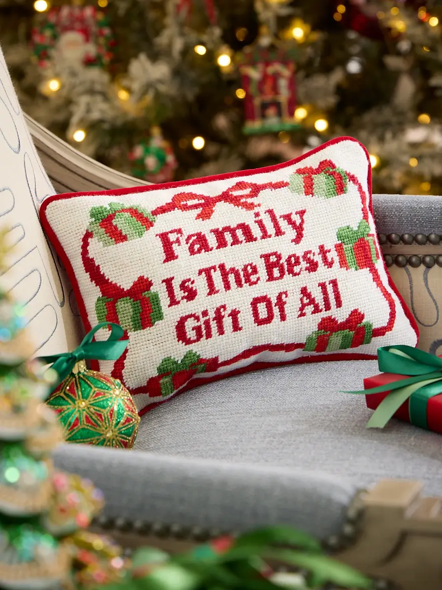 C & F Enterprise Family Is The Best Gift Of All Needlepoint Pillow