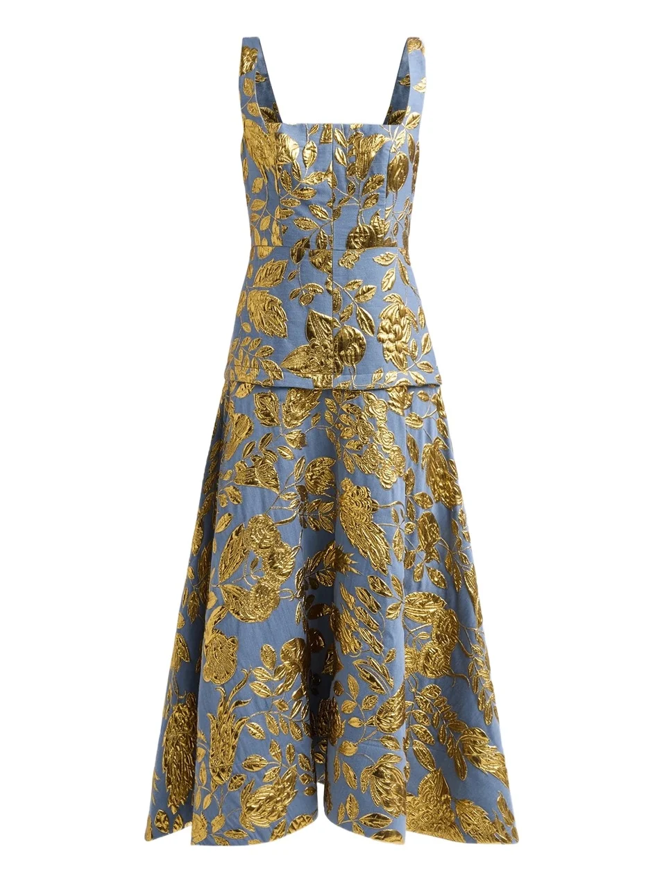 Women's Floral Metallic Fil Coupé Cocktail Dress Women's Floral Metallic Fil Coupé Cocktail Dress