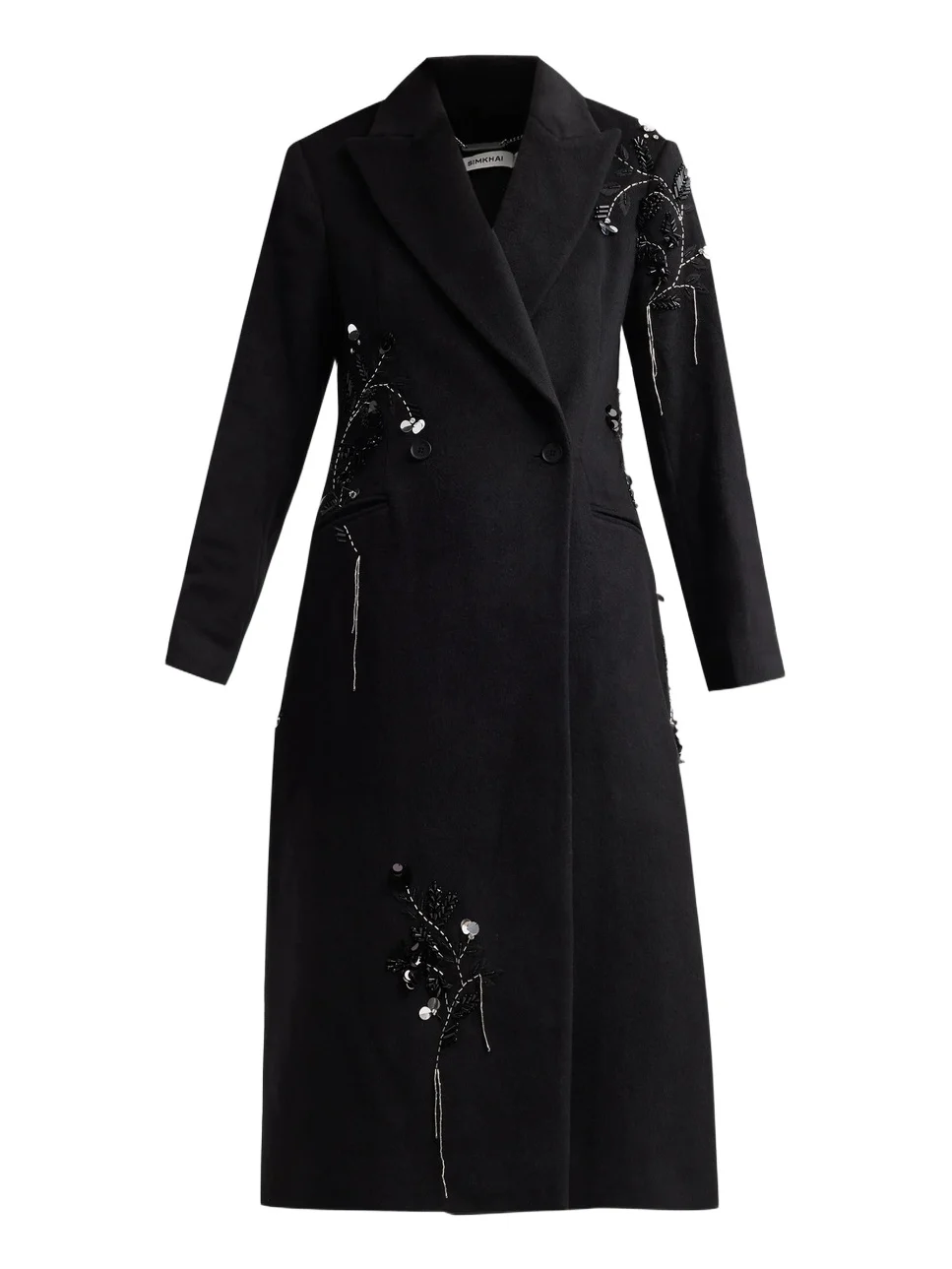Simkhai Women's Gianni Embroidered Wool-Blend Coat
