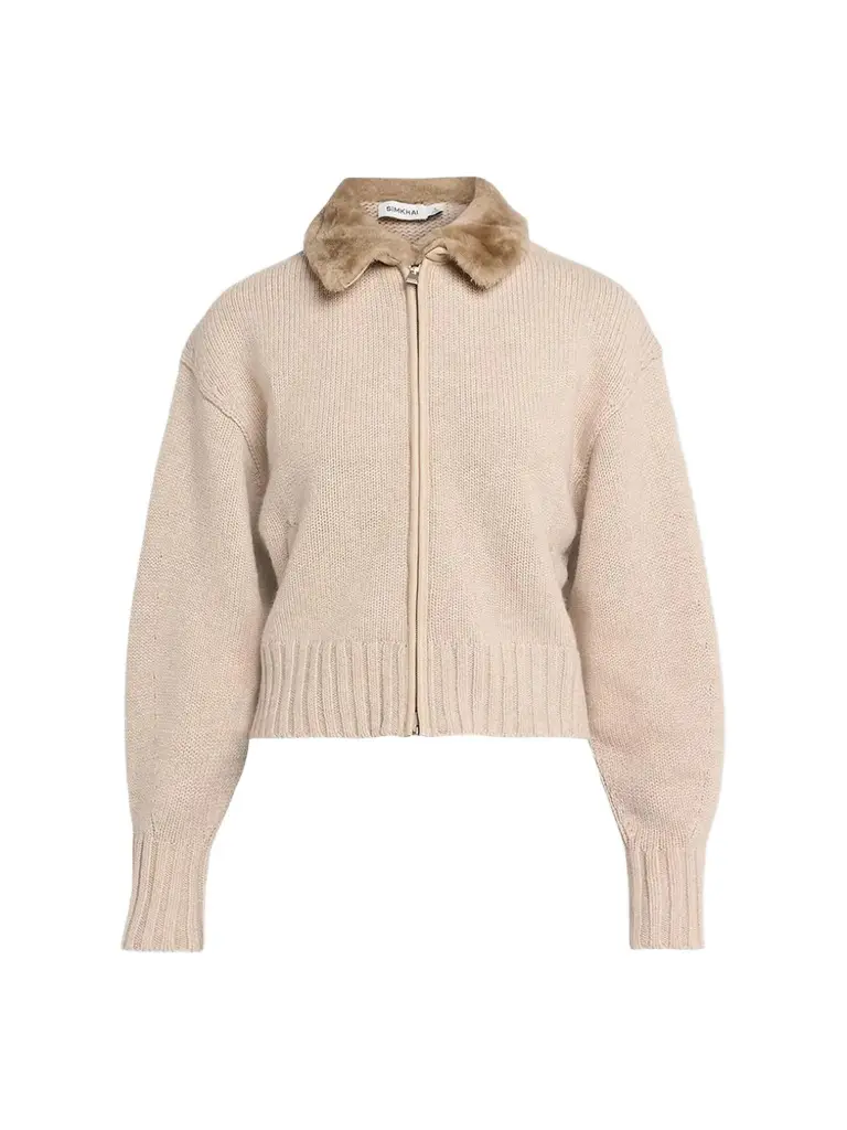 Women's Zorina Faux-Fur Collar Wool-Cashmere Cardigan
