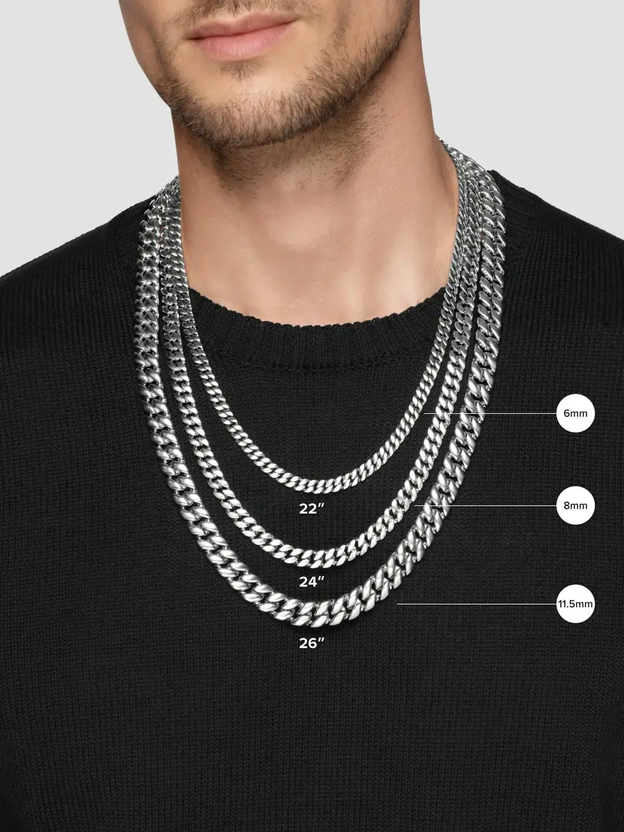 David Yurman Men's Curb Chain Necklace in Titanium, 8MM - Black | Thumbnail 3