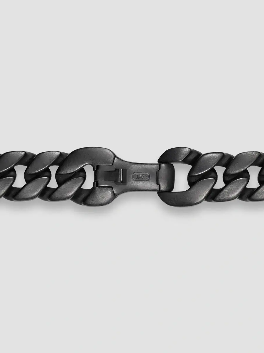 David Yurman Men's Curb Chain Necklace in Titanium, 8MM - Black | Thumbnail 6