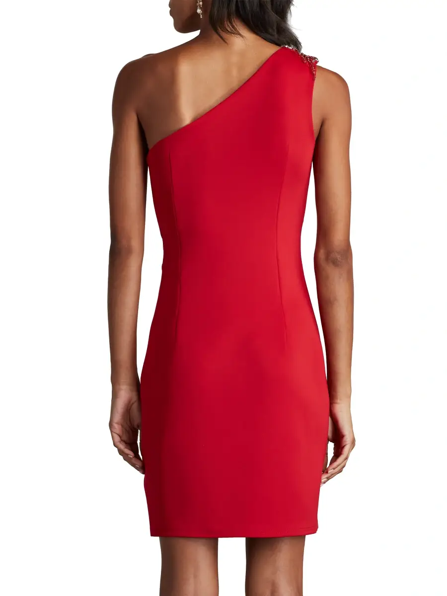 Sho by Tadashi Shoji Women's One-Shoulder Neoprene Minidress | Thumbnail 4 Sho by Tadashi Shoji Women's One-Shoulder Neoprene Minidress | Thumbnail 4