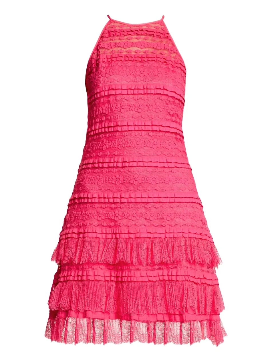 Women's Sleeveless Puckered Lace Minidress Women's Sleeveless Puckered Lace Minidress