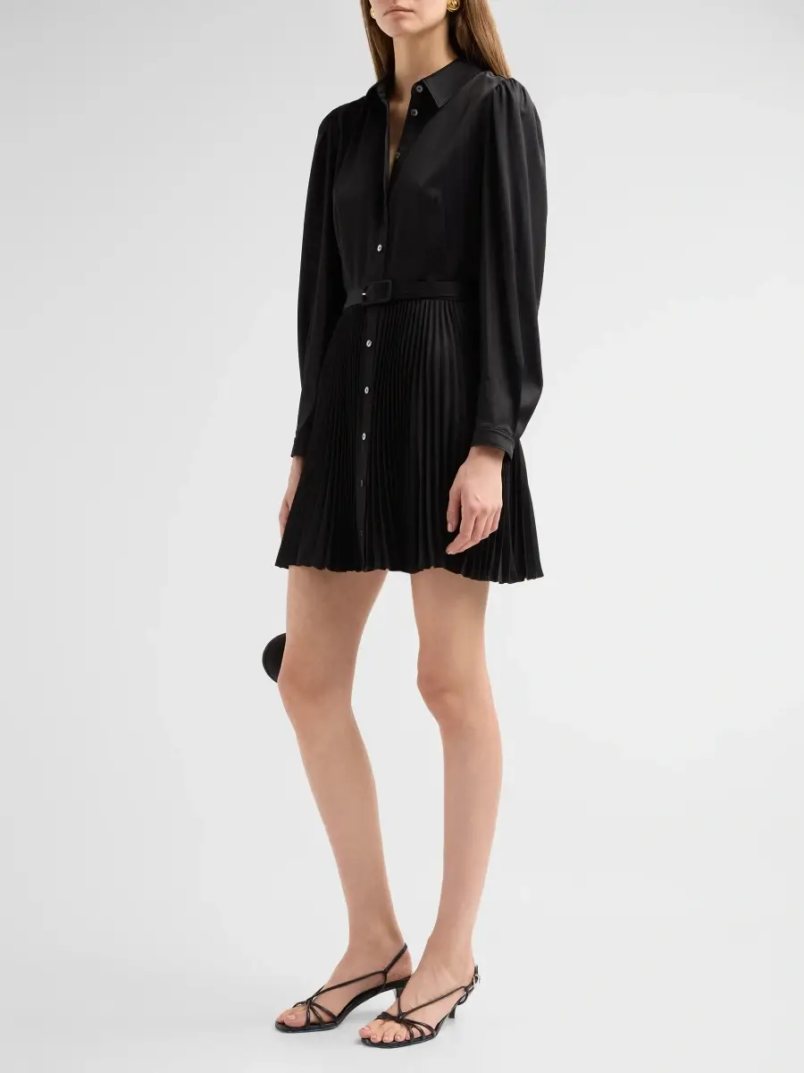 Cinq à Sept Women's Reynolds Belted Mini Shirtdress | Thumbnail 4 Cinq à Sept Women's Reynolds Belted Mini Shirtdress | Thumbnail 4
