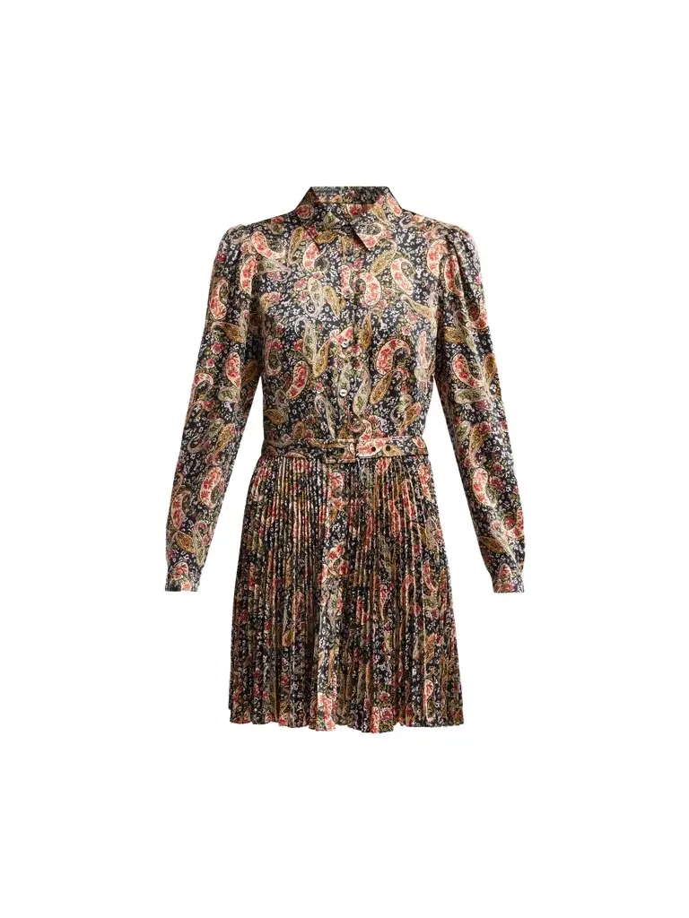 Women's Rose Paisley Reynolds Printed Tie-Waist Mini Dress Women's Rose Paisley Reynolds Printed Tie-Waist Mini Dress