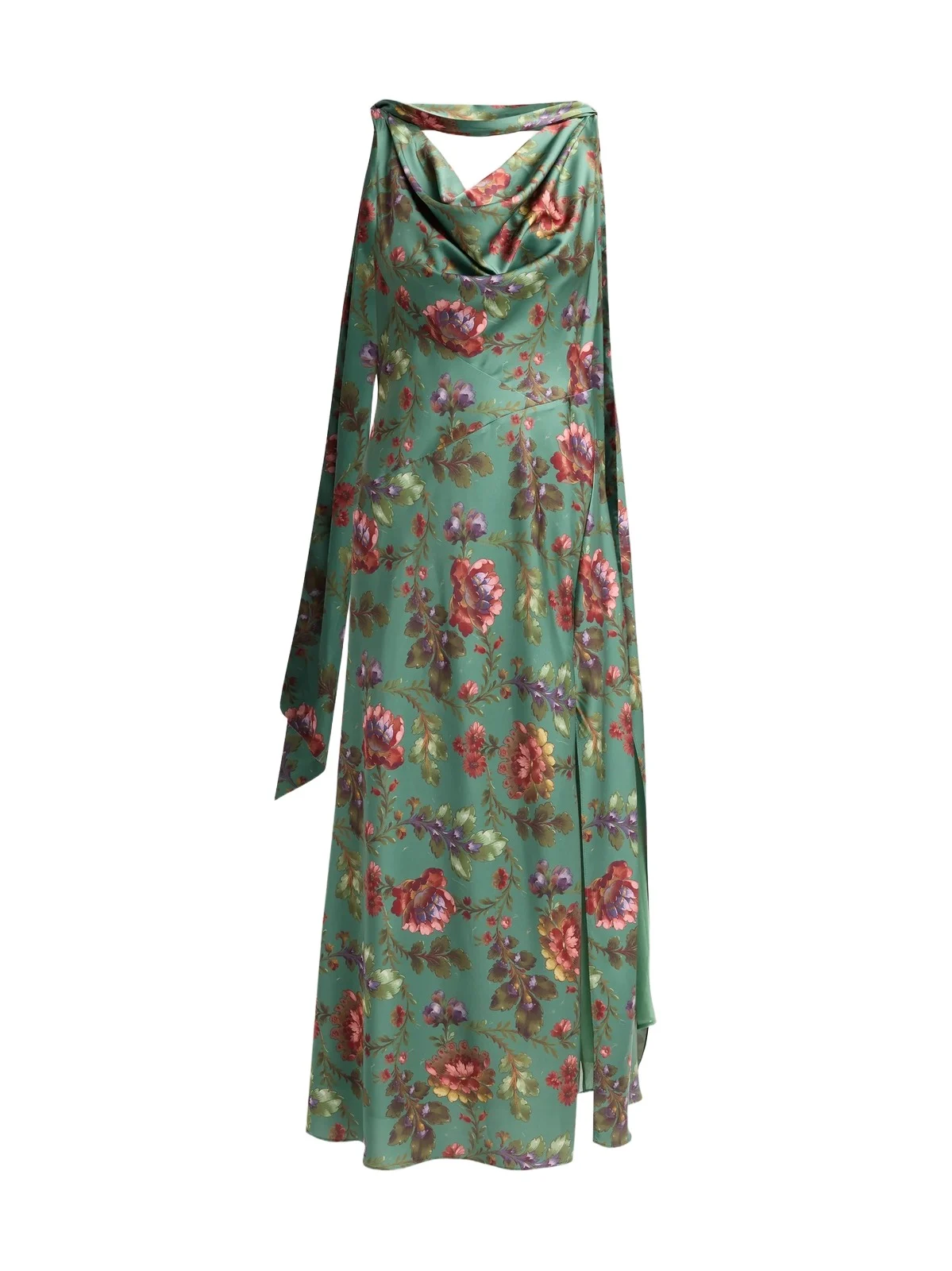 Women's Fresco Floral Satin Midi Dress Women's Fresco Floral Satin Midi Dress