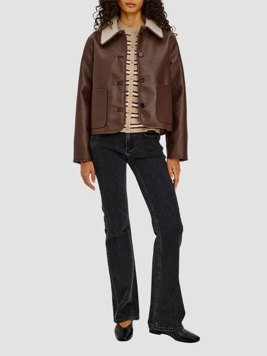 RAILS Women's Terra Faux-Shearling & Faux-Leather Jacket - Espresso | Thumbnail 2