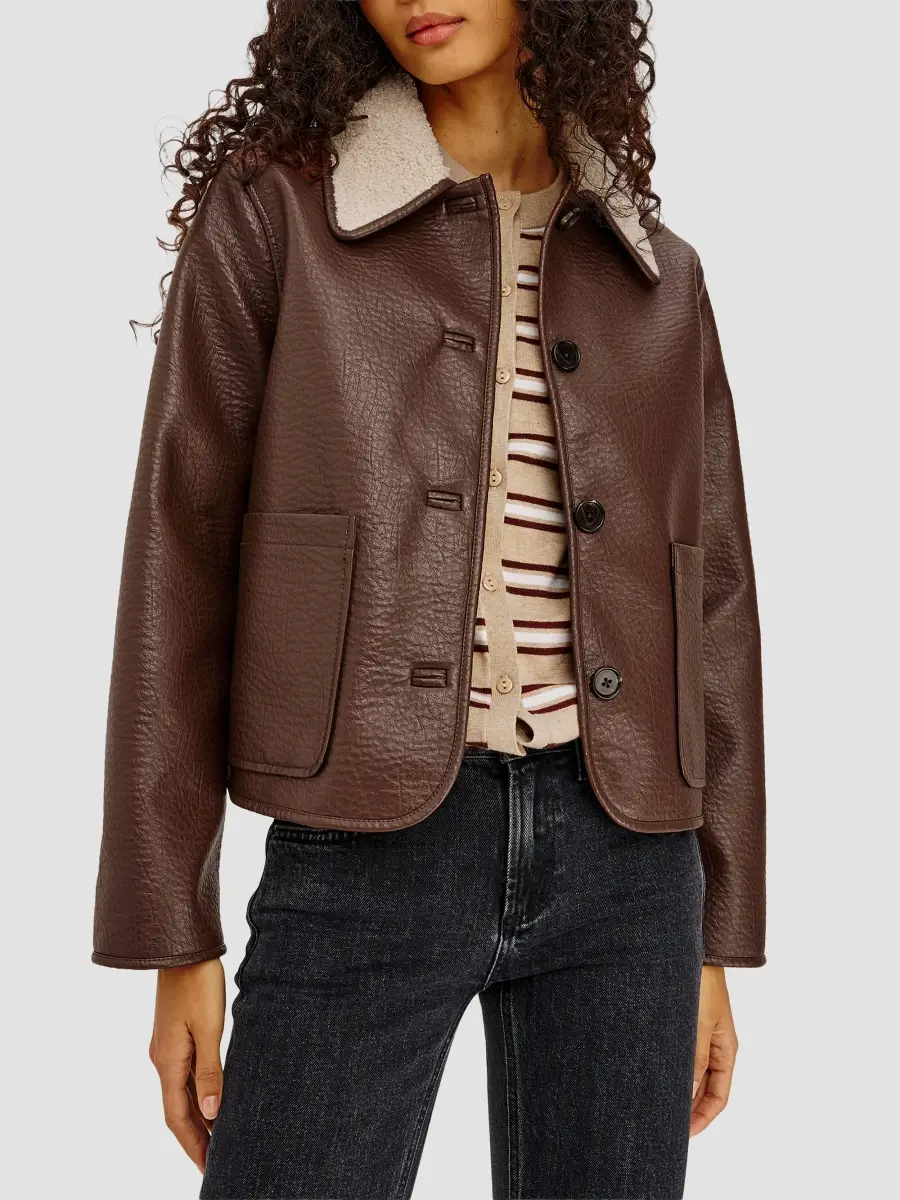 RAILS Women's Terra Faux-Shearling & Faux-Leather Jacket - Espresso | Thumbnail 4