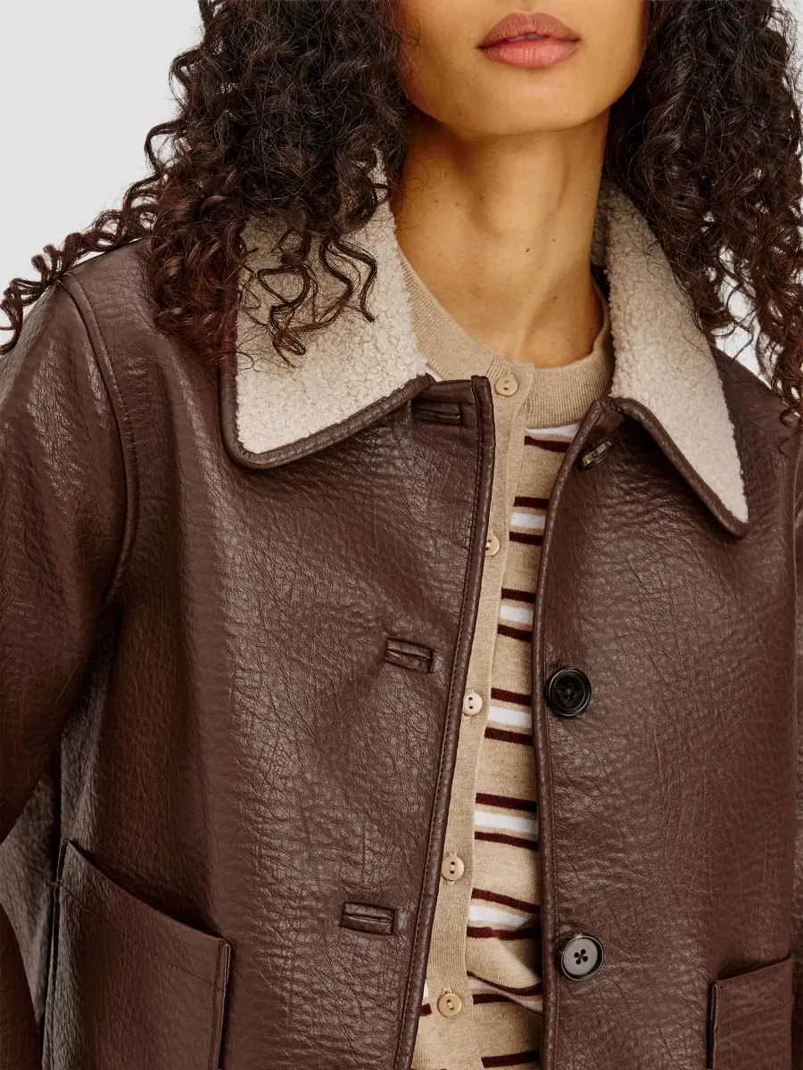 RAILS Women's Terra Faux-Shearling & Faux-Leather Jacket - Espresso | Thumbnail 5