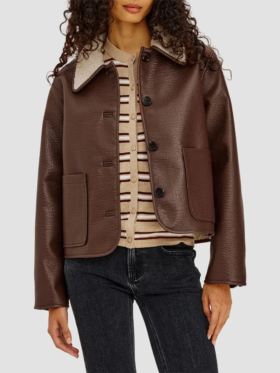 RAILS Women's Terra Faux-Shearling & Faux-Leather Jacket - Espresso | Thumbnail 6