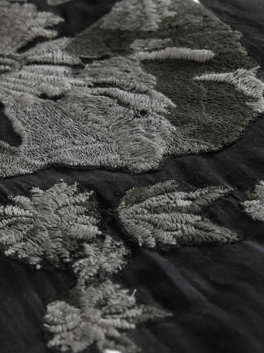 JOHN VARVATOS Men's Arden Embroidered Silk-Blend Shirt | Thumbnail 6