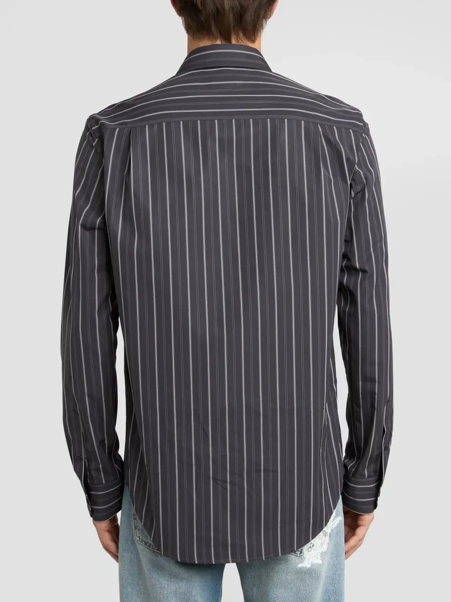 Alexander McQueen Men's Striped Cotton Button-Front Shirt | Thumbnail 3