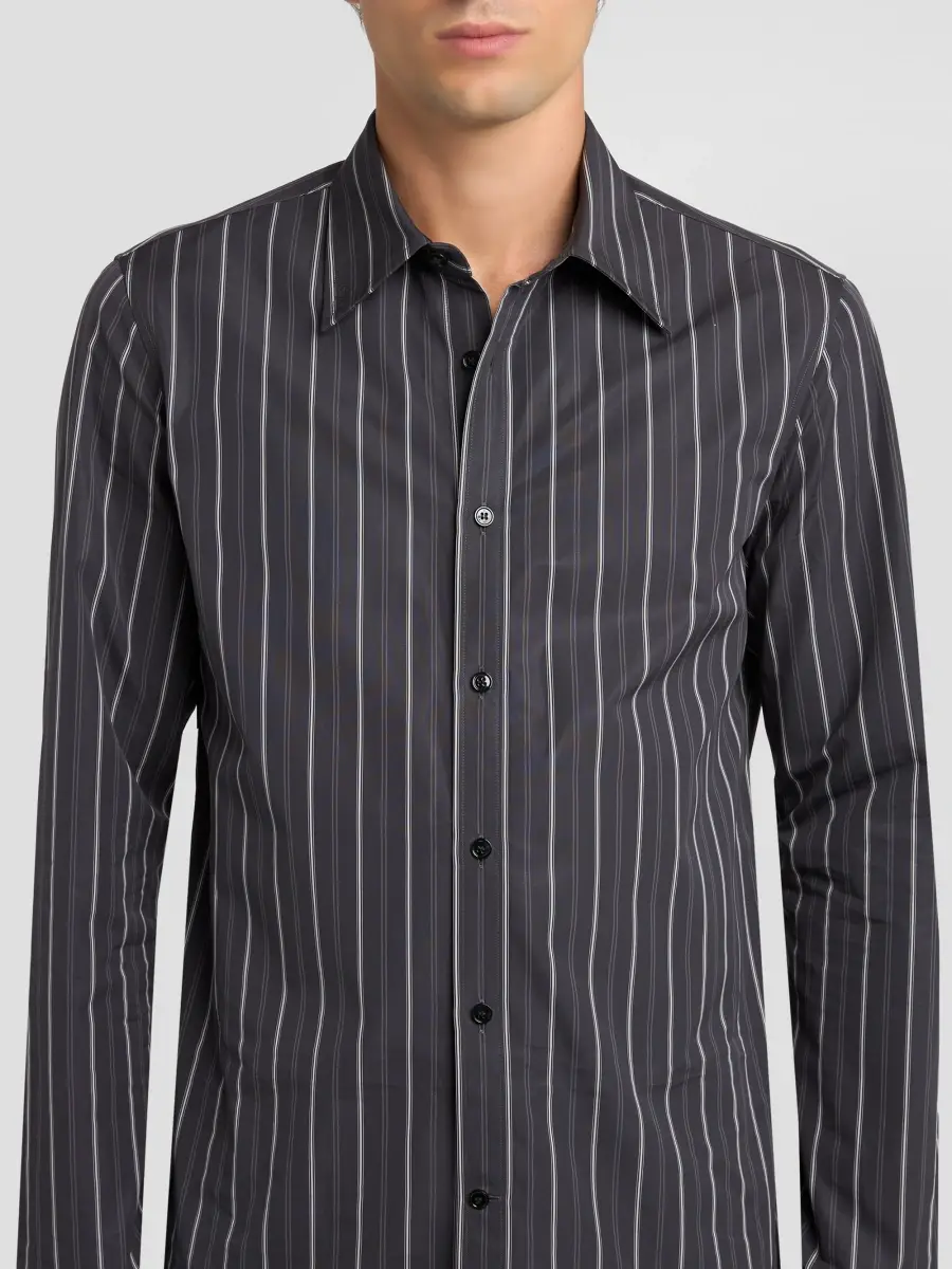 Alexander McQueen Men's Striped Cotton Button-Front Shirt | Thumbnail 5