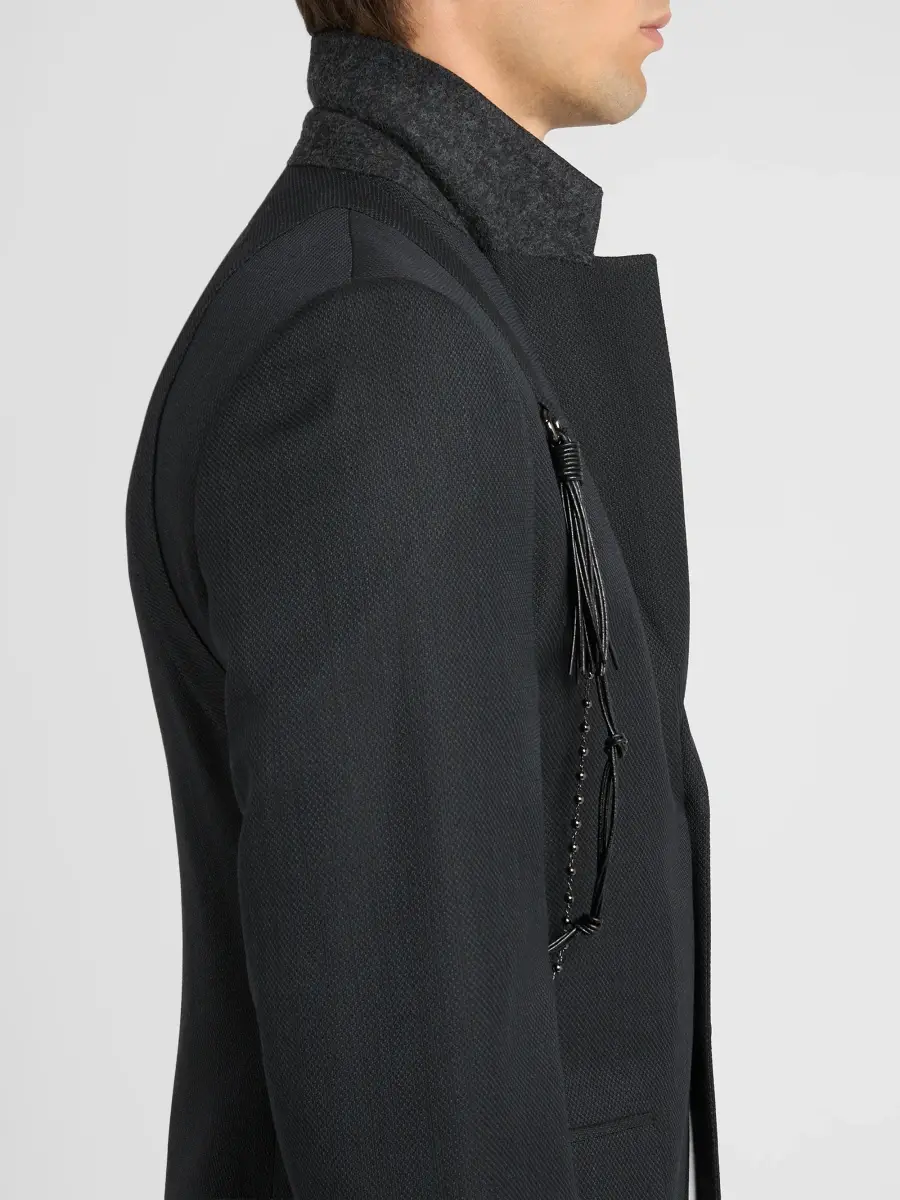 Alexander McQueen Men's Tassel-Trim Wool Jacket | Thumbnail 6 Alexander McQueen Men's Tassel-Trim Wool Jacket | Thumbnail 6