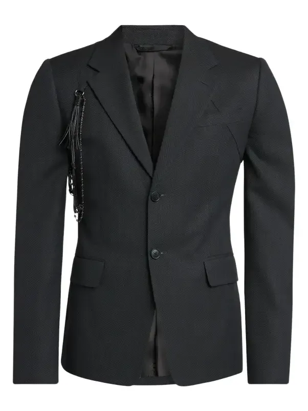 Alexander McQueen Men's Tassel-Trim Wool Jacket
