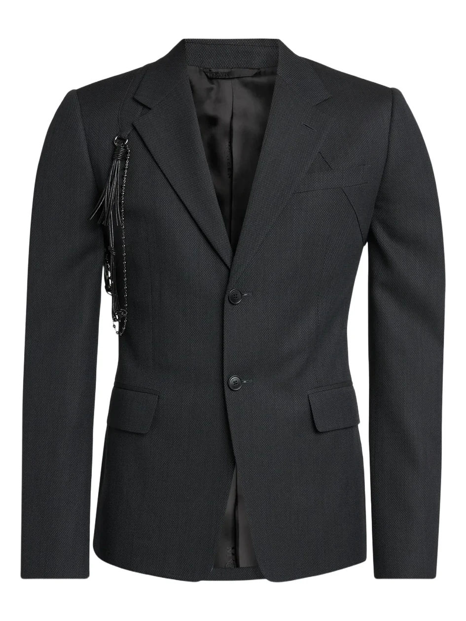Men's Tassel-Trim Wool Jacket