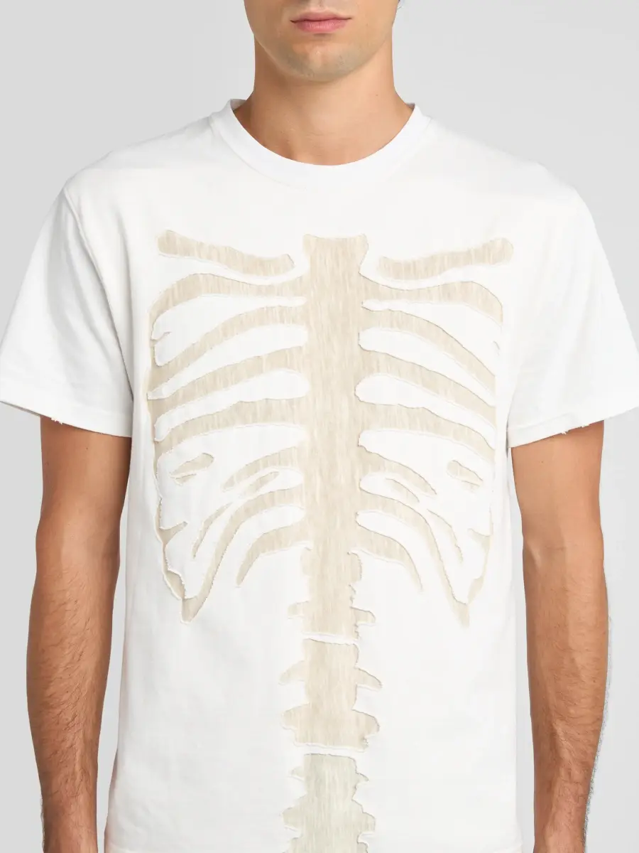 Alexander McQueen Men's Ribcage Cotton Jersey T-Shirt | Thumbnail 5