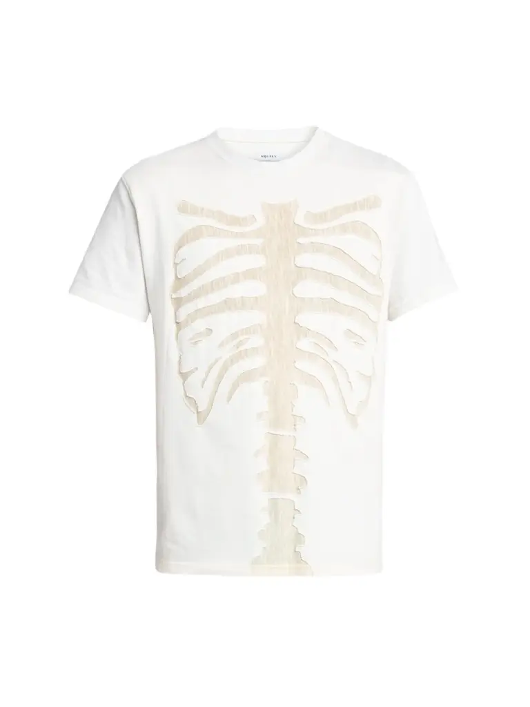 Alexander McQueen Men's Ribcage Cotton Jersey T-Shirt
