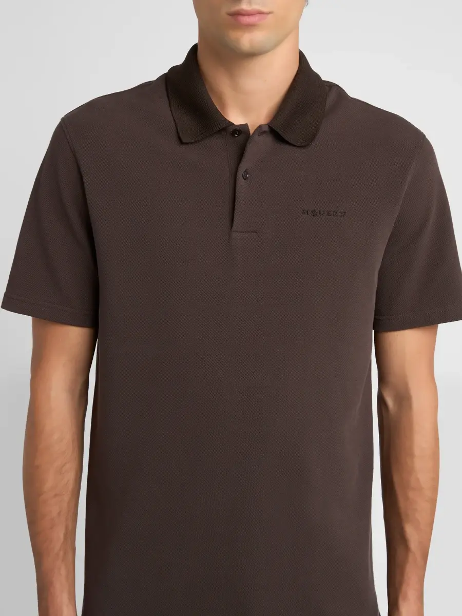 Alexander McQueen Men's Logo Cotton Polo Shirt | Thumbnail 5