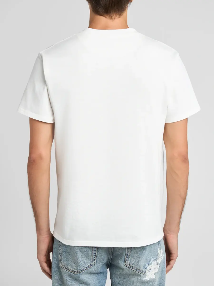 Alexander McQueen Men's Logo-Embroidered Cotton T-Shirt | Thumbnail 3 Alexander McQueen Men's Logo-Embroidered Cotton T-Shirt | Thumbnail 3