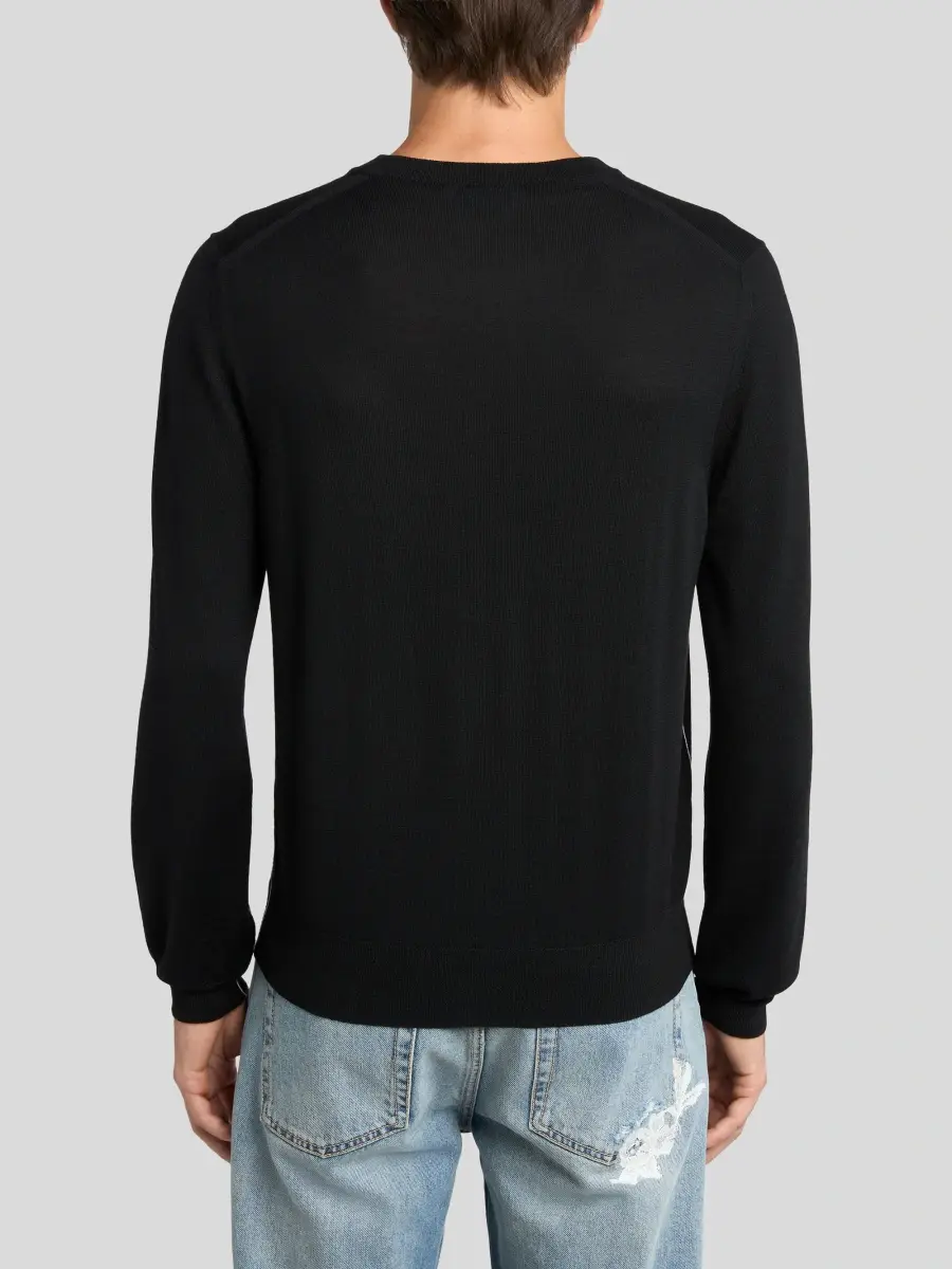 Alexander McQueen Men's Logo Wool Sweater | Thumbnail 3
