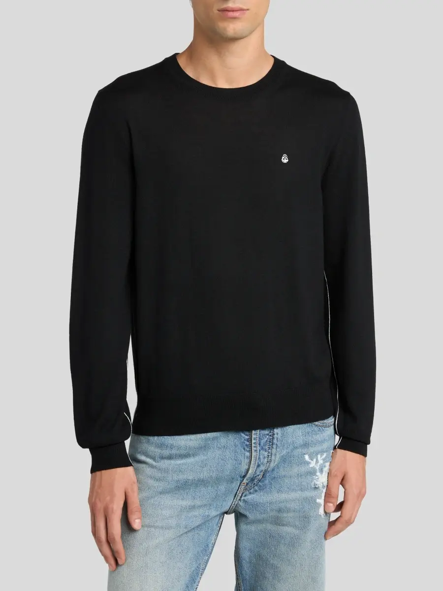 Alexander McQueen Men's Logo Wool Sweater | Thumbnail 4