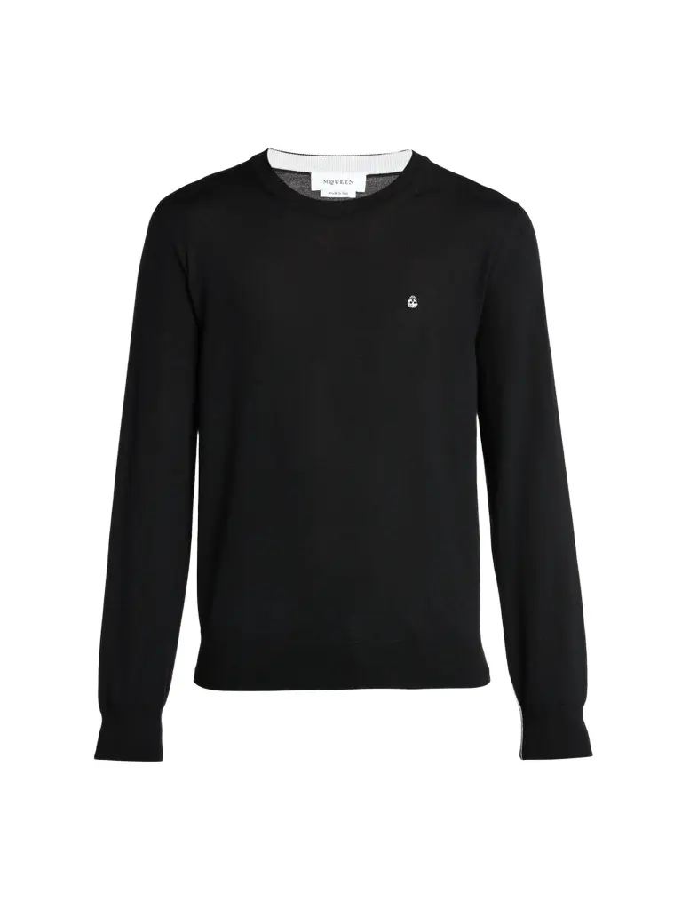 Alexander McQueen Men's Logo Wool Sweater