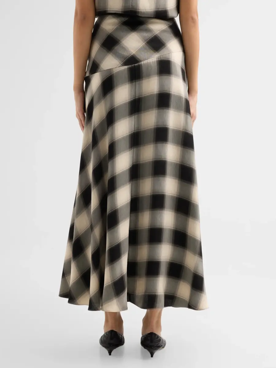 Adam Lippes Women's Tess Ombré Plaid Maxi Skirt | Thumbnail 3