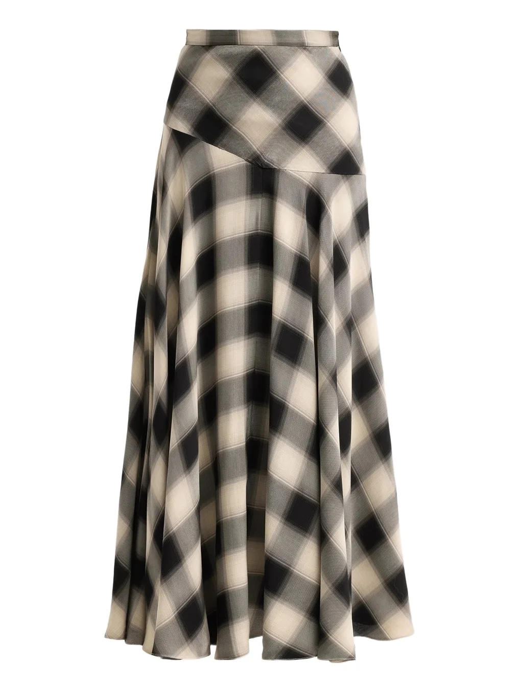 Adam Lippes Women's Tess Ombré Plaid Maxi Skirt