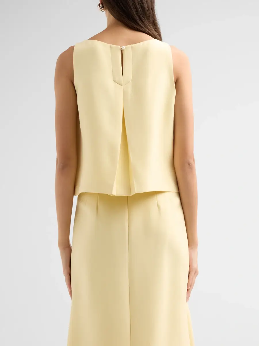 Adam Lippes Women's Nell Wool-Silk Top | Thumbnail 3 Adam Lippes Women's Nell Wool-Silk Top | Thumbnail 3