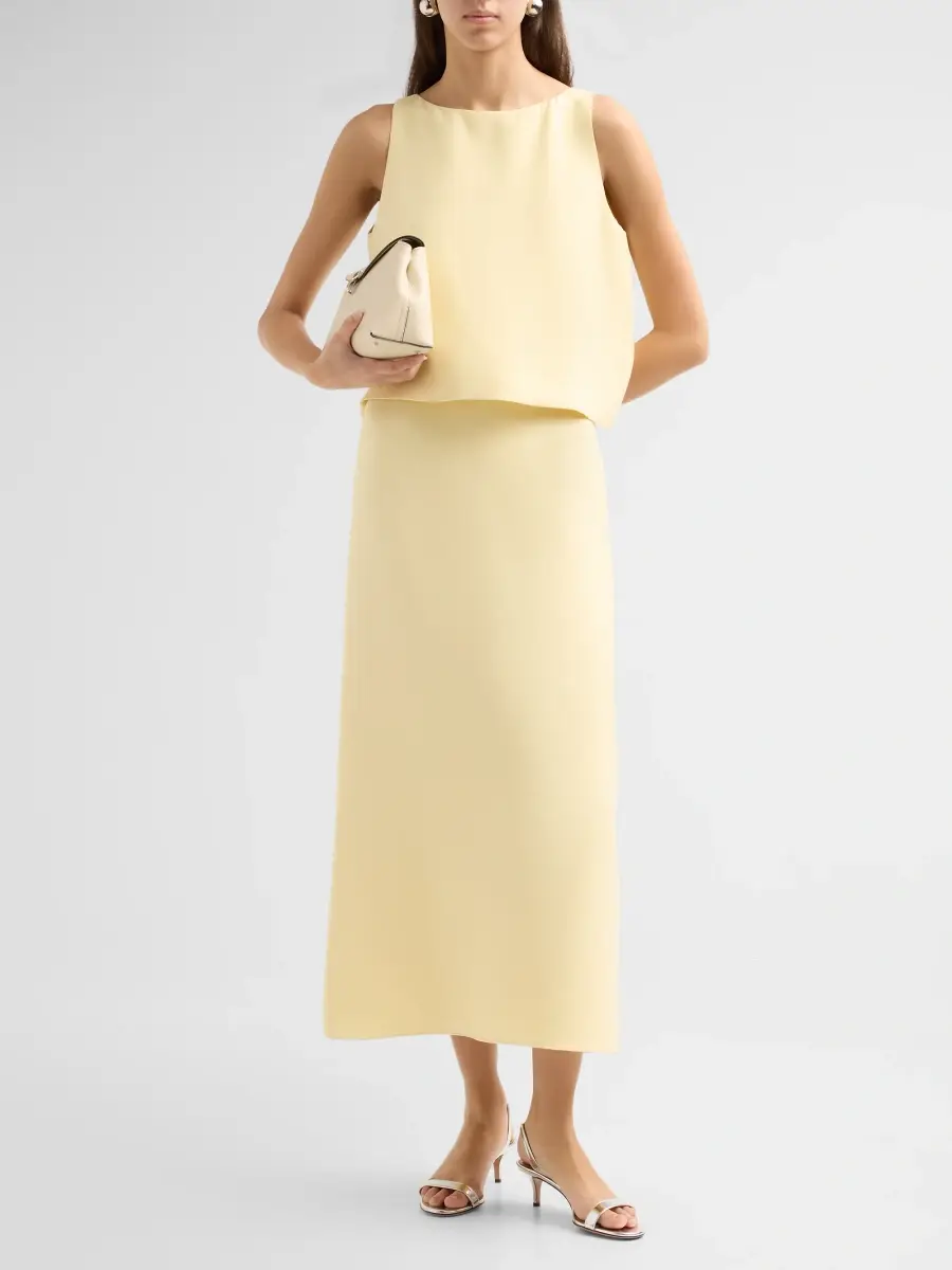 Adam Lippes Women's Wool-Silk Midi Pencil Skirt | Thumbnail 2 Adam Lippes Women's Wool-Silk Midi Pencil Skirt | Thumbnail 2